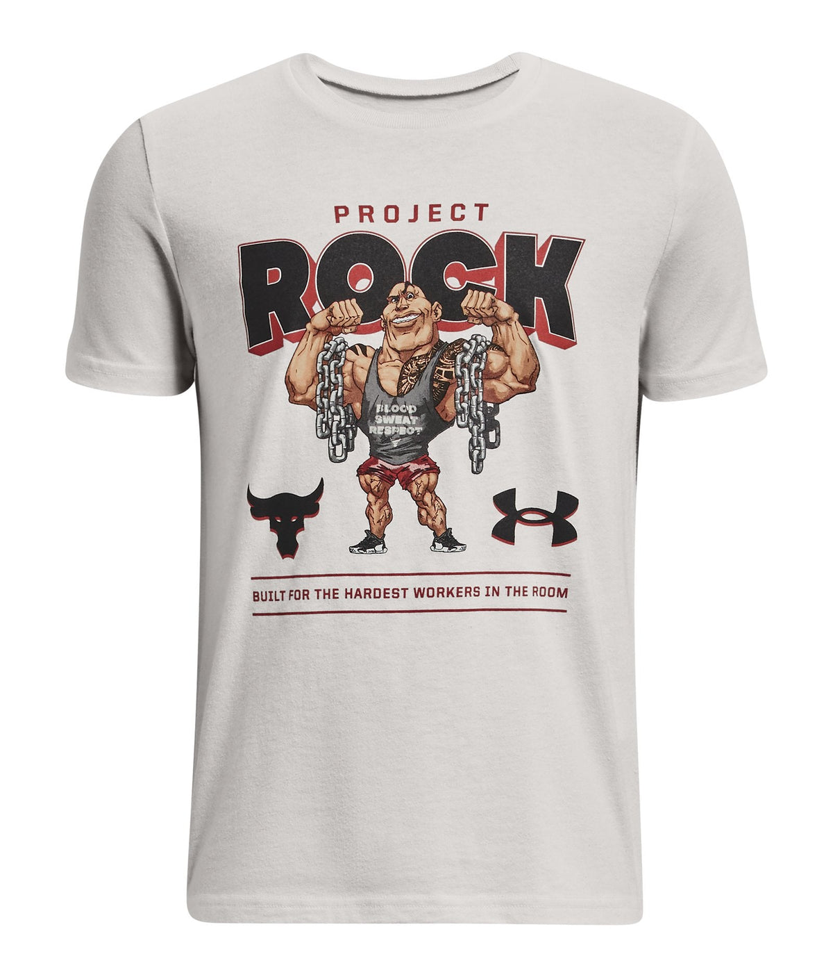 Project Rock Flex Boys' Short Sleeve - White