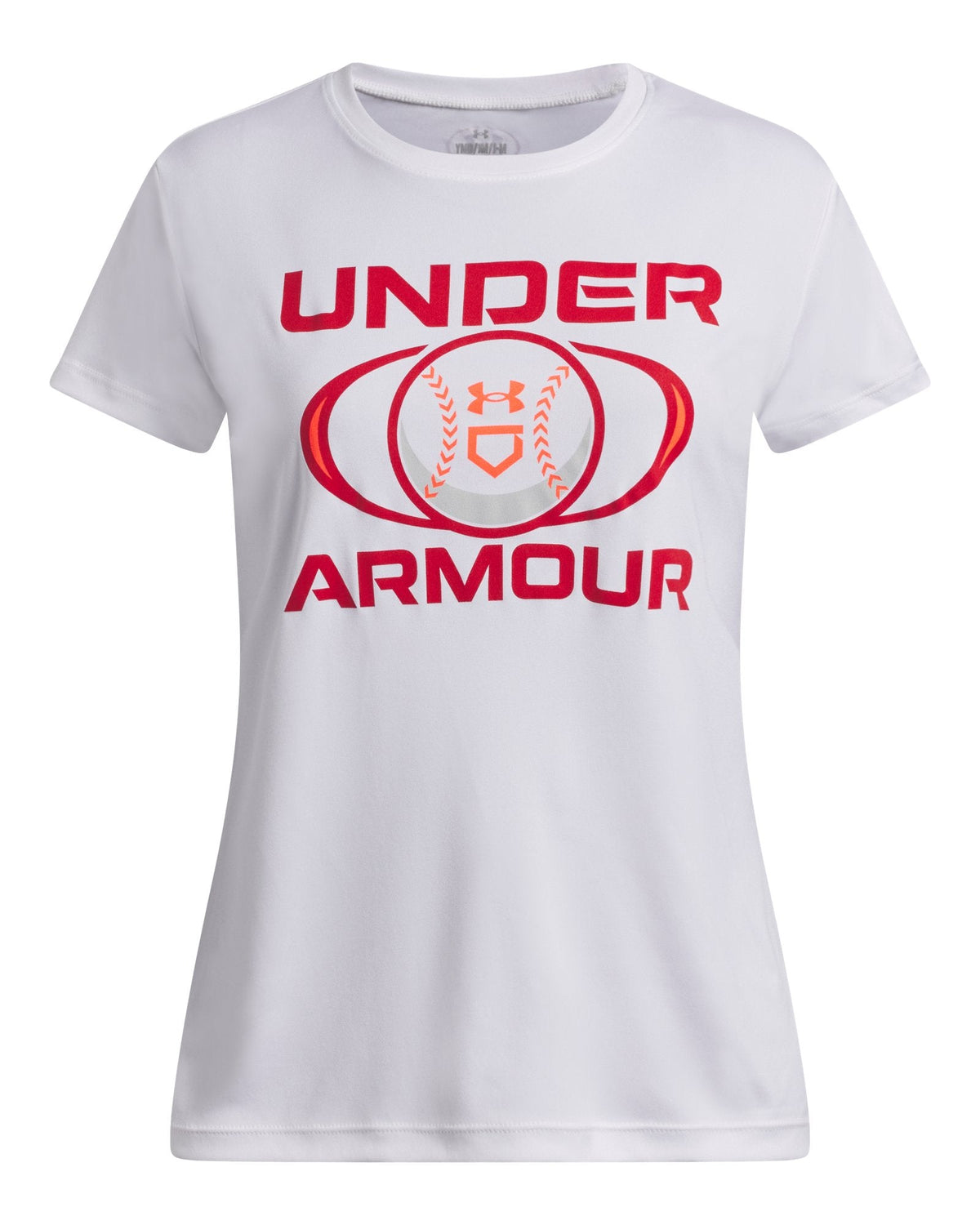 Girls' UA Velocity Softball Short Sleeve null - White