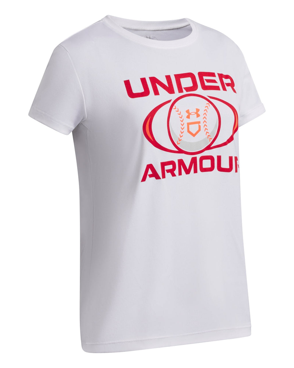 Girls' UA Velocity Softball Short Sleeve null - White