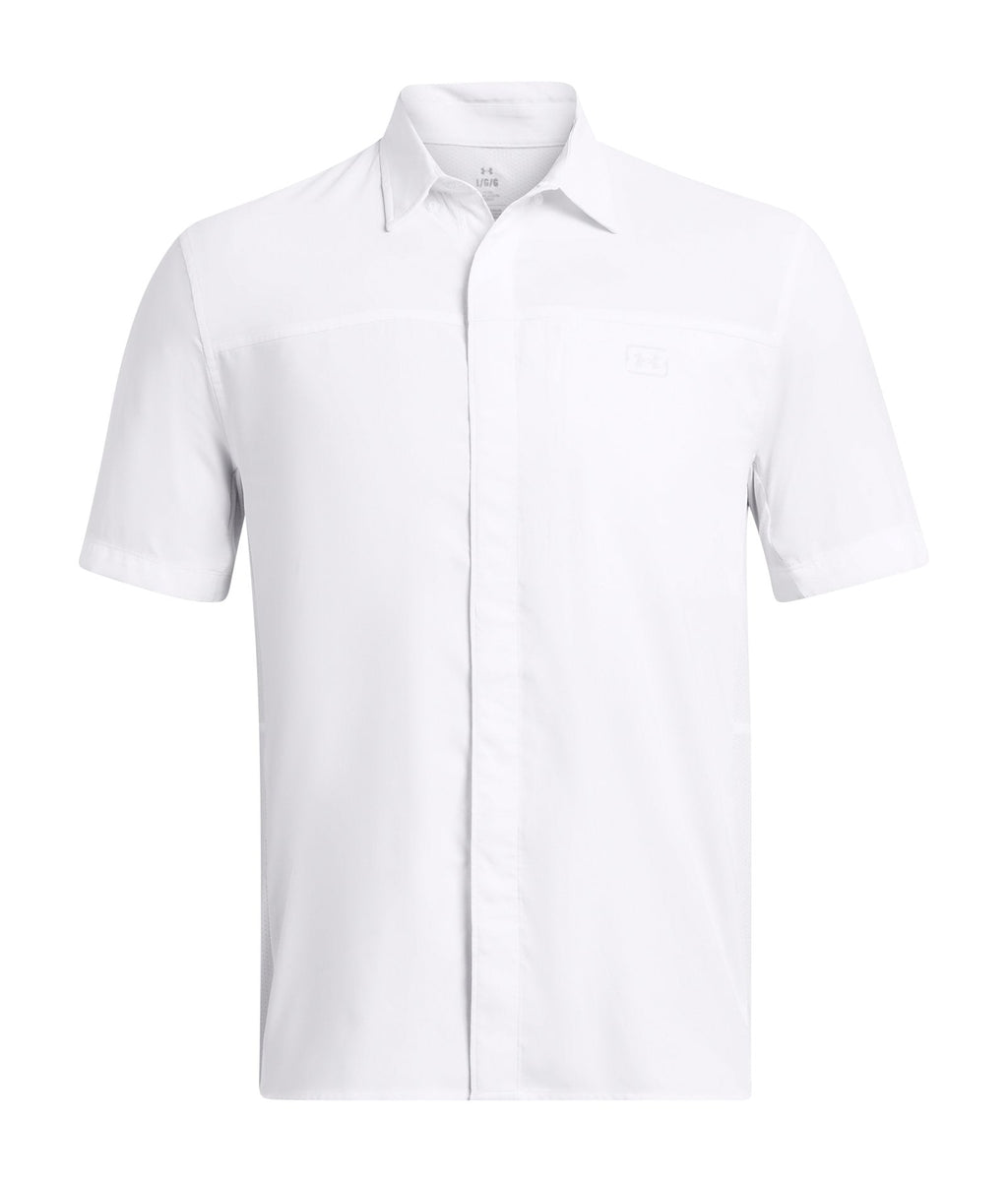 UA Fish Pro Hybrid Woven Men's Short Sleeve - White