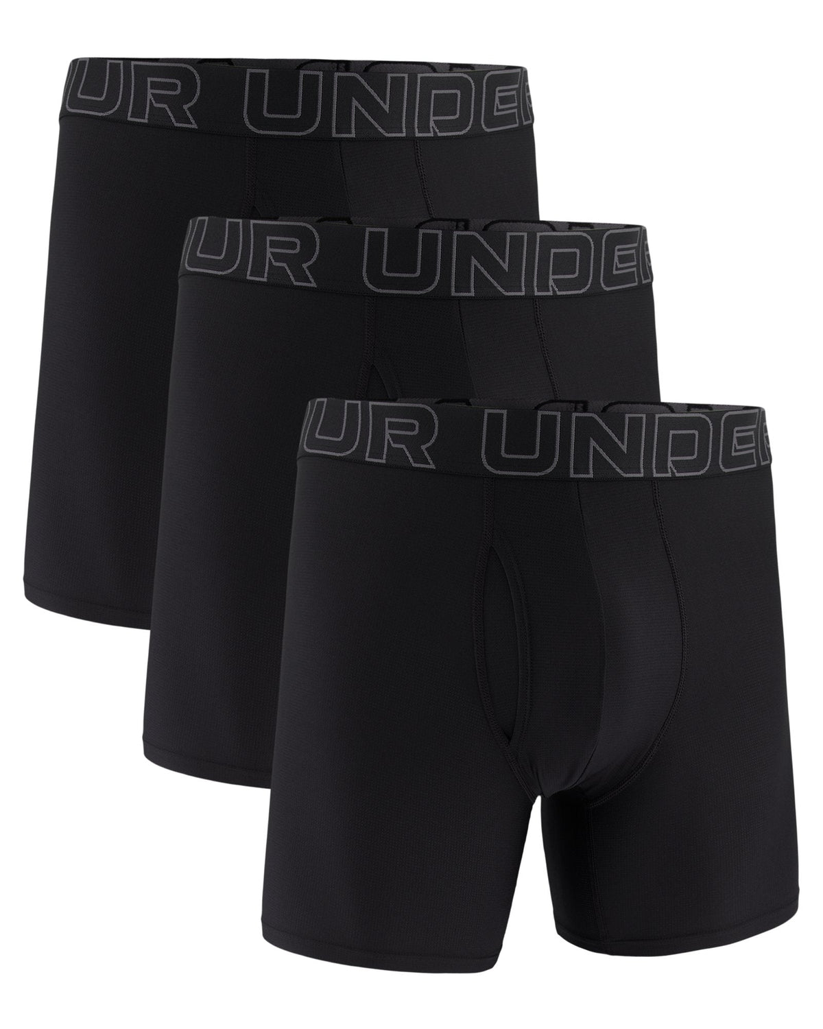 UA Performance Tech™ Mesh Men's 6" 3-Pack Boxerjock® - Black