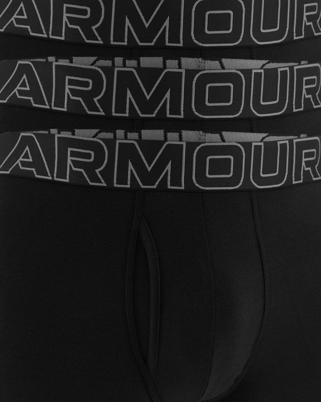 UA Performance Cotton Men's 3" 3-Pack Boxerjock® - Black