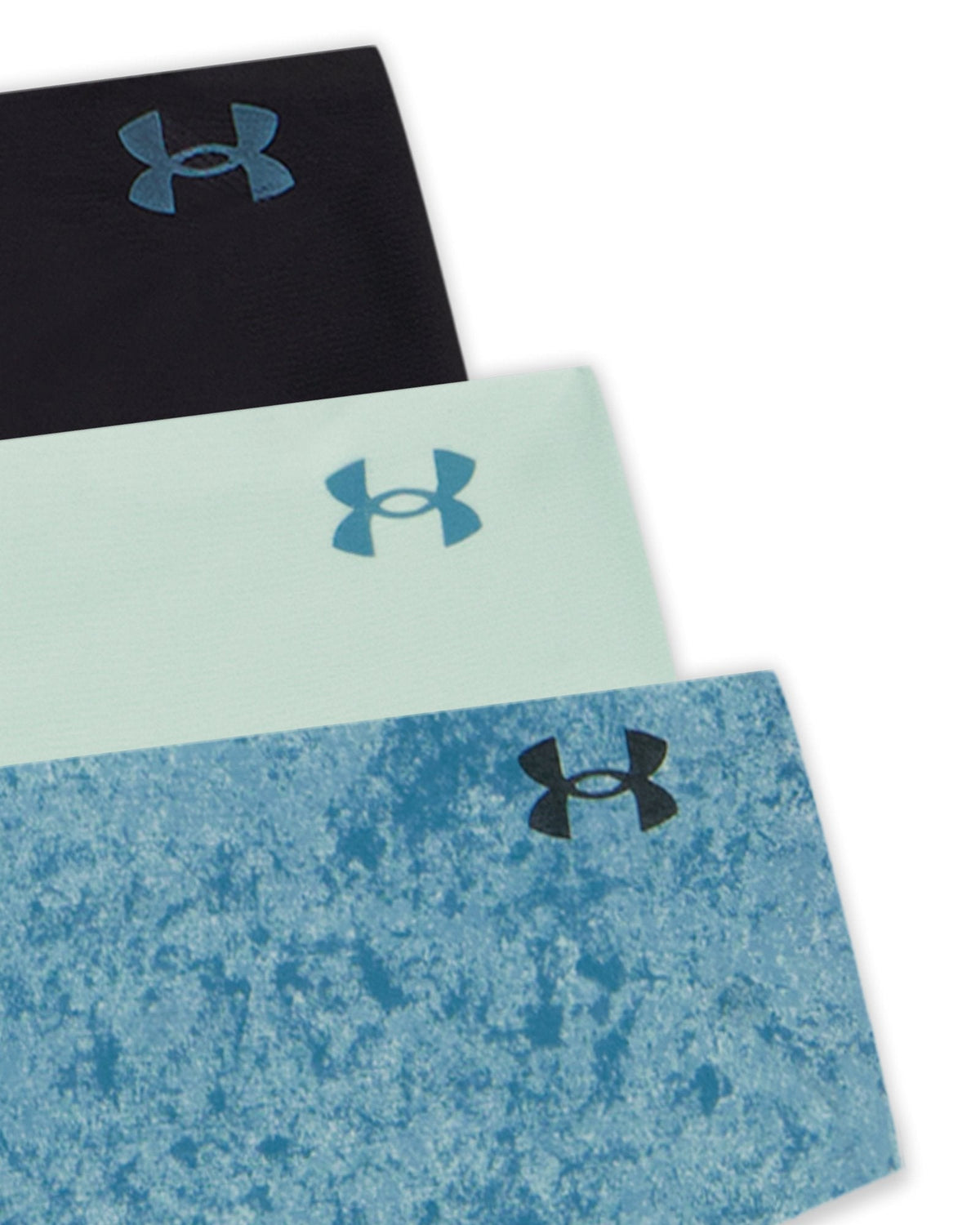 UA Pure Stretch Printed Women's 3-Pack No Show Thong - Blue