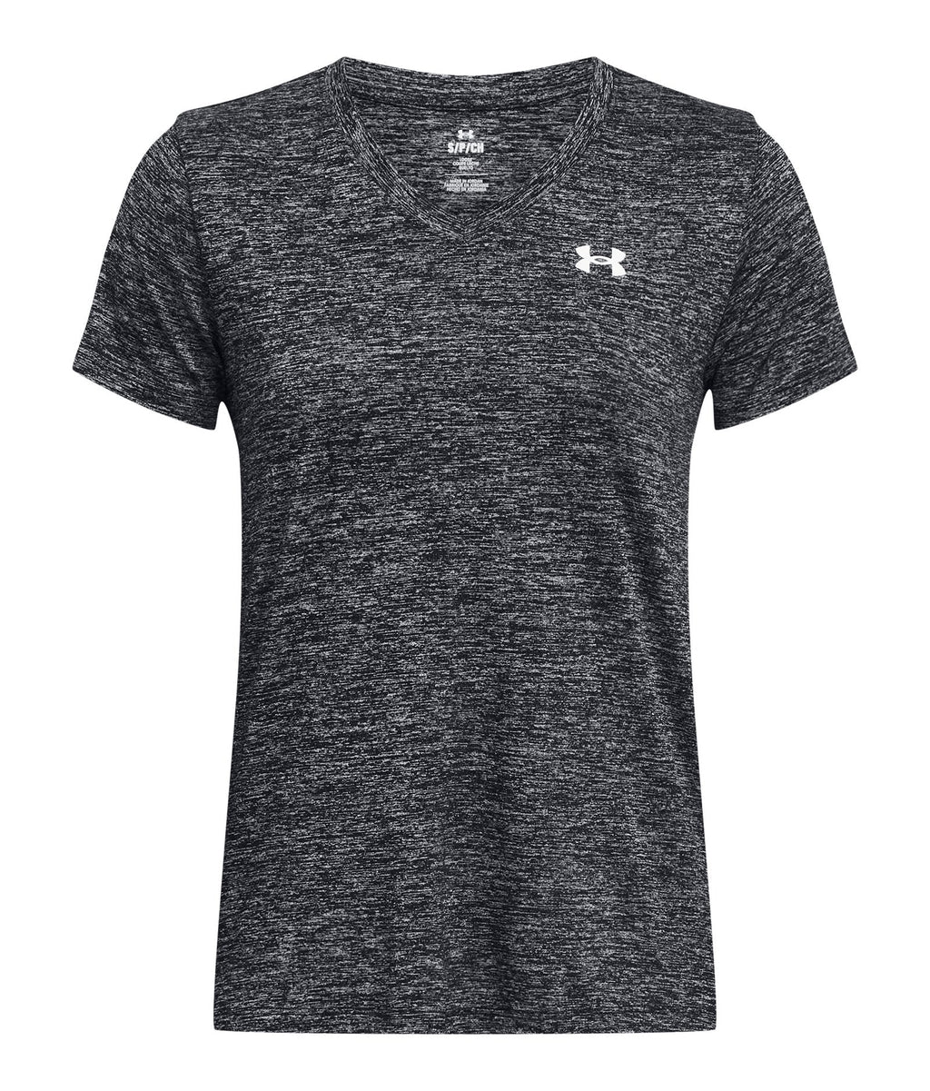 UA Tech™ Twist Women's V-Neck Short Sleeve - Black