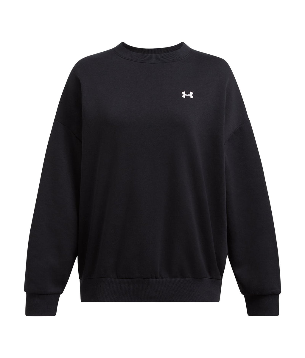 UA Rival Fleece Women's Oversized Crew - Black