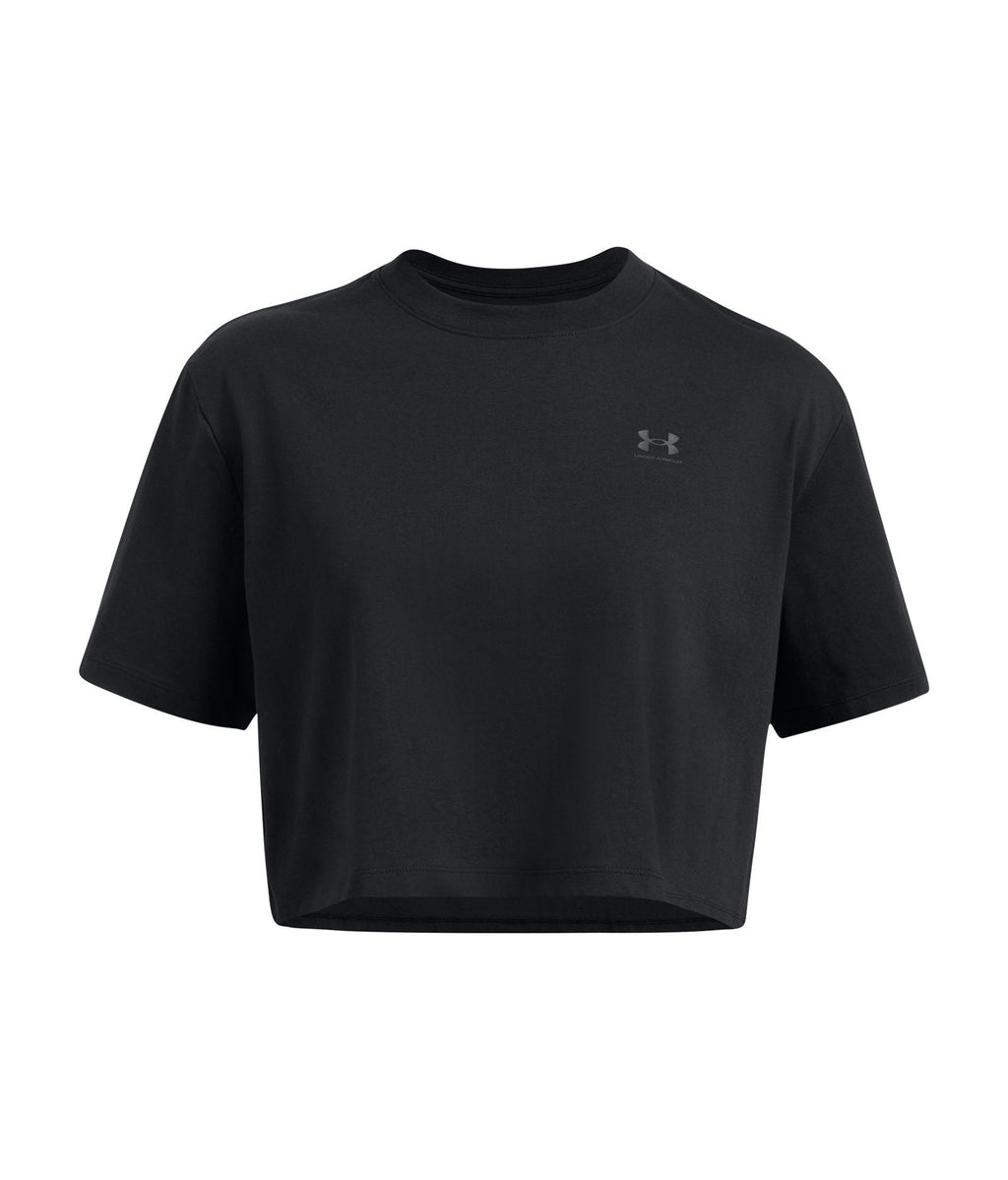 UA Boxy Crop Simple Women's Short Sleeve - Black