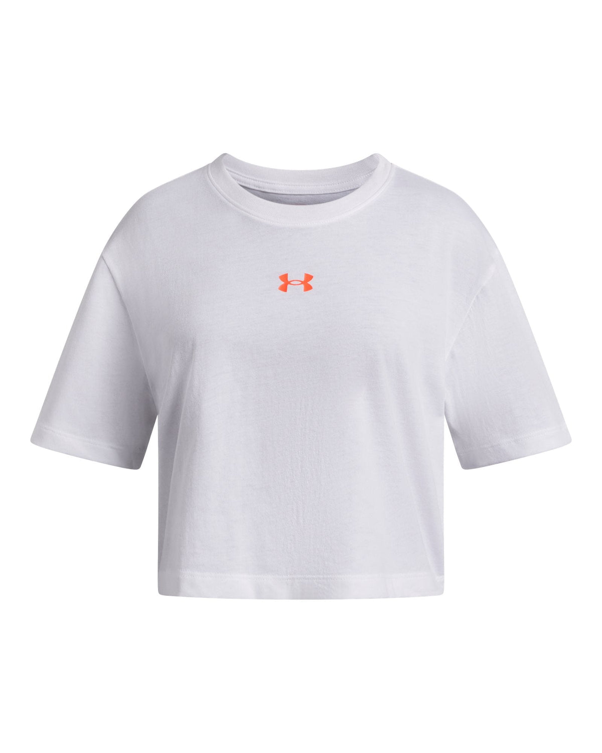 UA Rival Girls' Boxy Crop Short Sleeve - White