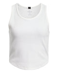 UA Rival Rib Girls' Tank - White