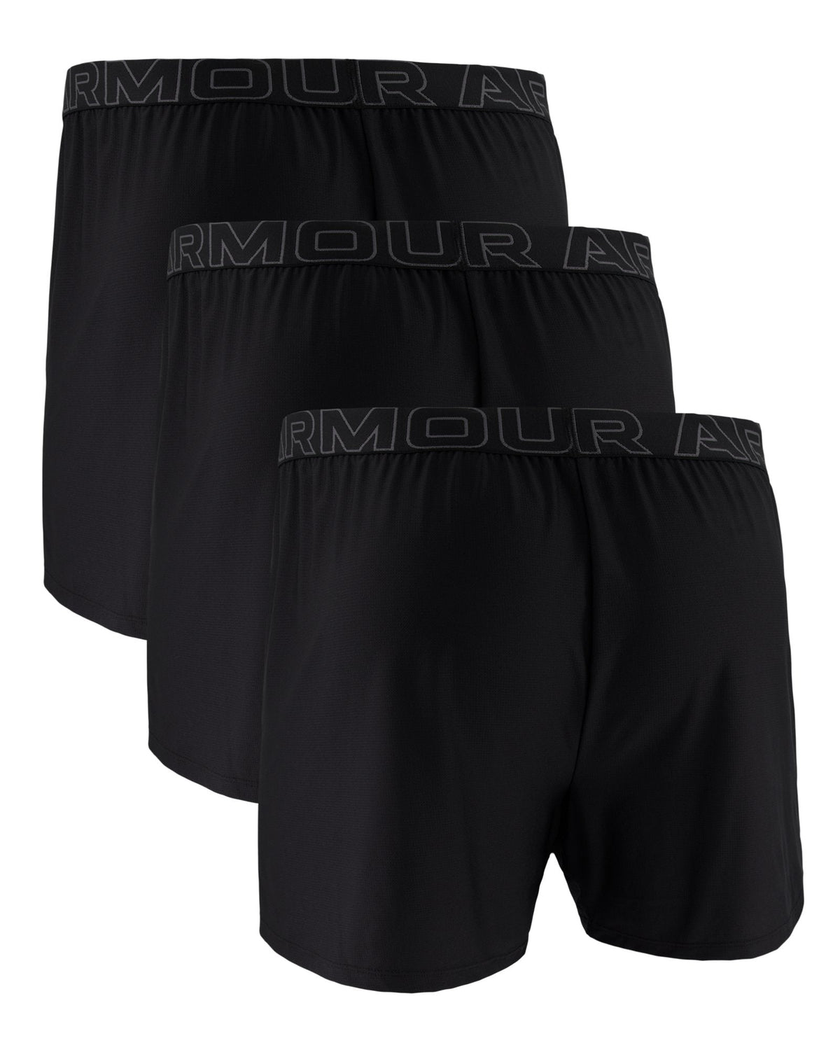 UA Performance Tech Mesh Men's 6" 3-Pack Boxer - Black