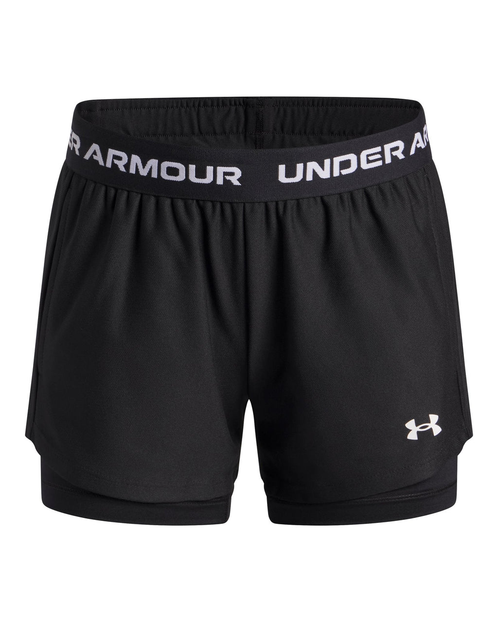 UA Tech™ Play Up Girls' 2-in-1 Shorts - Black