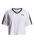 UA Tech™ Boxy Girls' V-Neck Short Sleeve - White