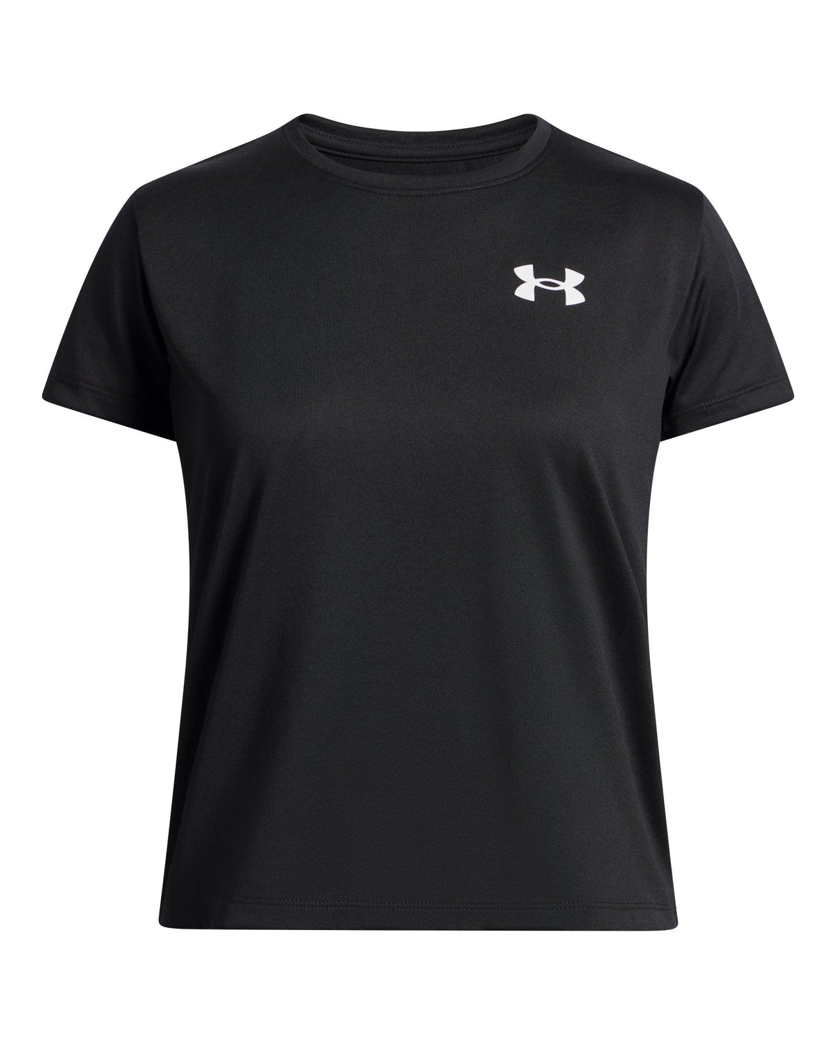 UA Tech™ Girls' Short Sleeve - Black