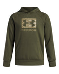 UA Freedom Big Flag Logo Boys' Hoodie - Green