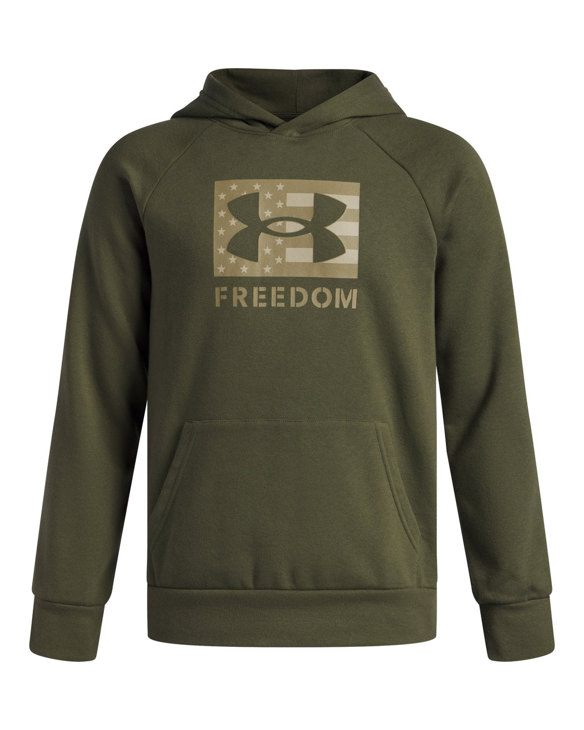 UA Freedom Big Flag Logo Boys' Hoodie - Green