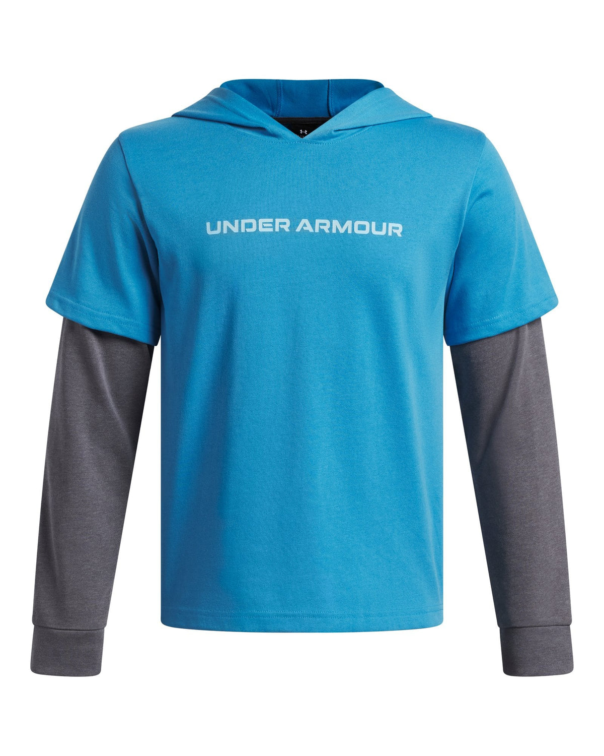 UA Rival Heavyweight CO Wordmark Boys' Hoodie - Blue