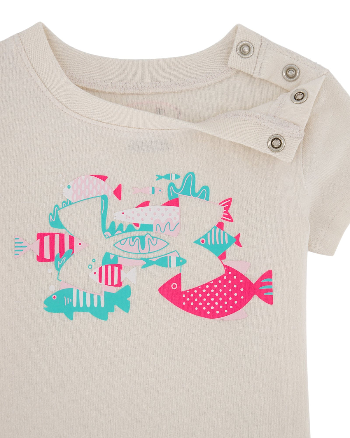 UA Fish Logo Newborn Girls' Shorts Set - Brown
