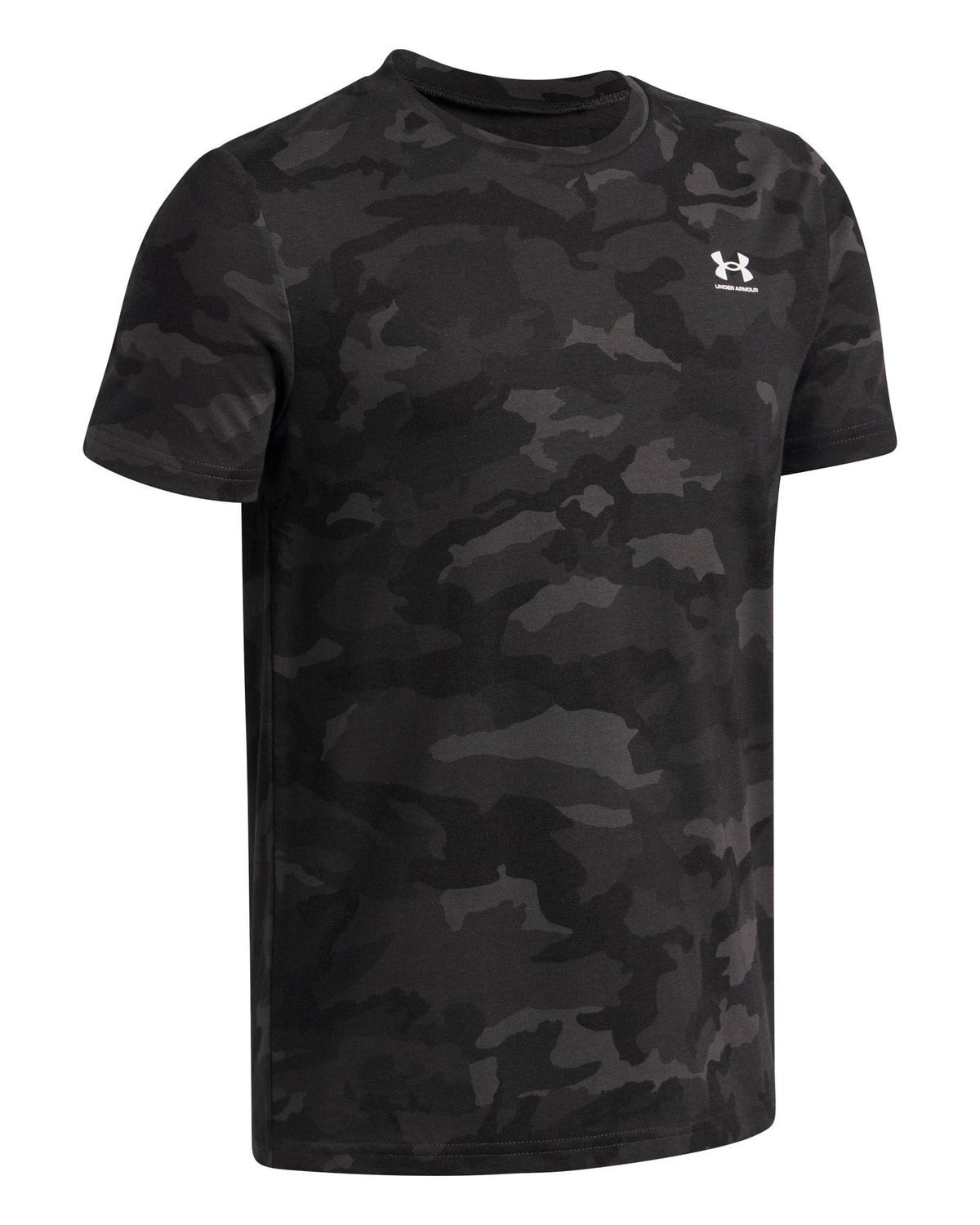 UA Camo Printed Boys' Short Sleeve - Black