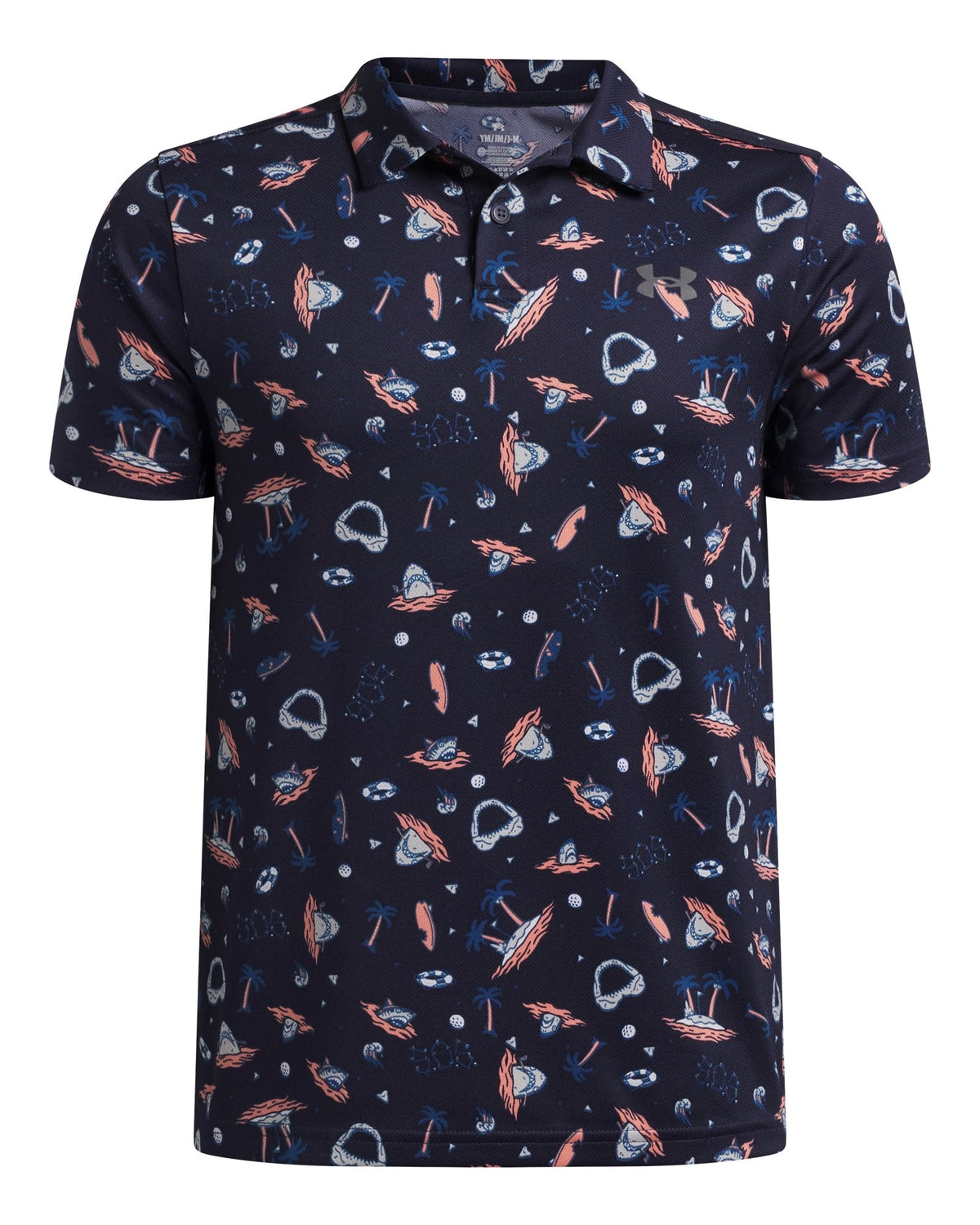 UA Matchplay Printed Boys' Polo - Blue