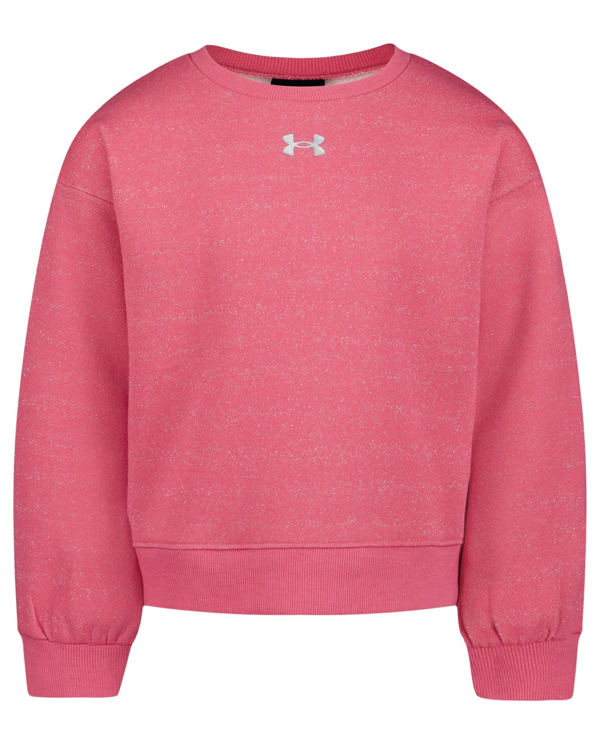 UA Rival Sparkle Little Girls' Crewneck - Pink