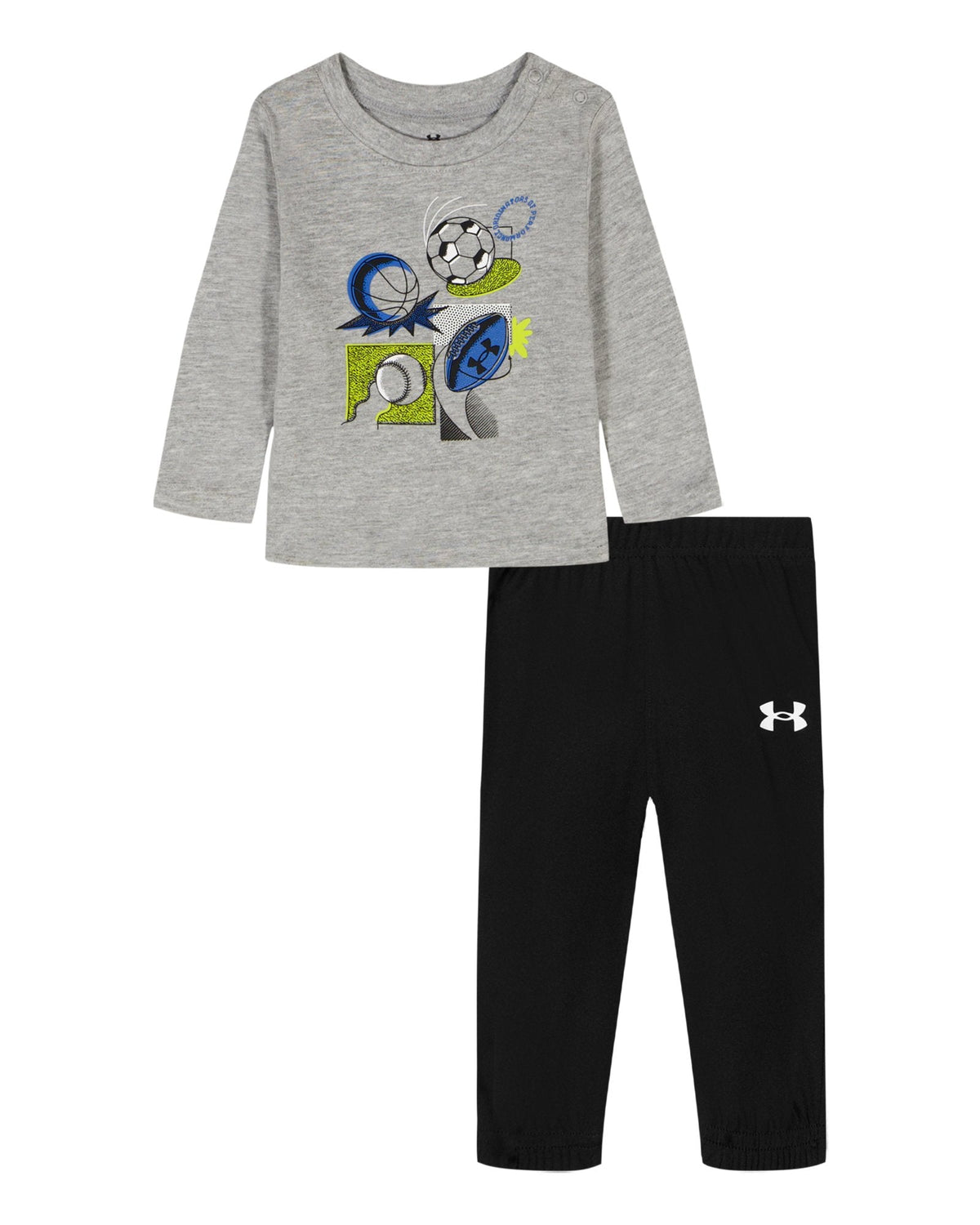 UA Multi Sport Newborn Boys' Long Sleeve Set - Gray
