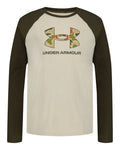 UA Frogskin Boys' Long Sleeve Raglan - Brown