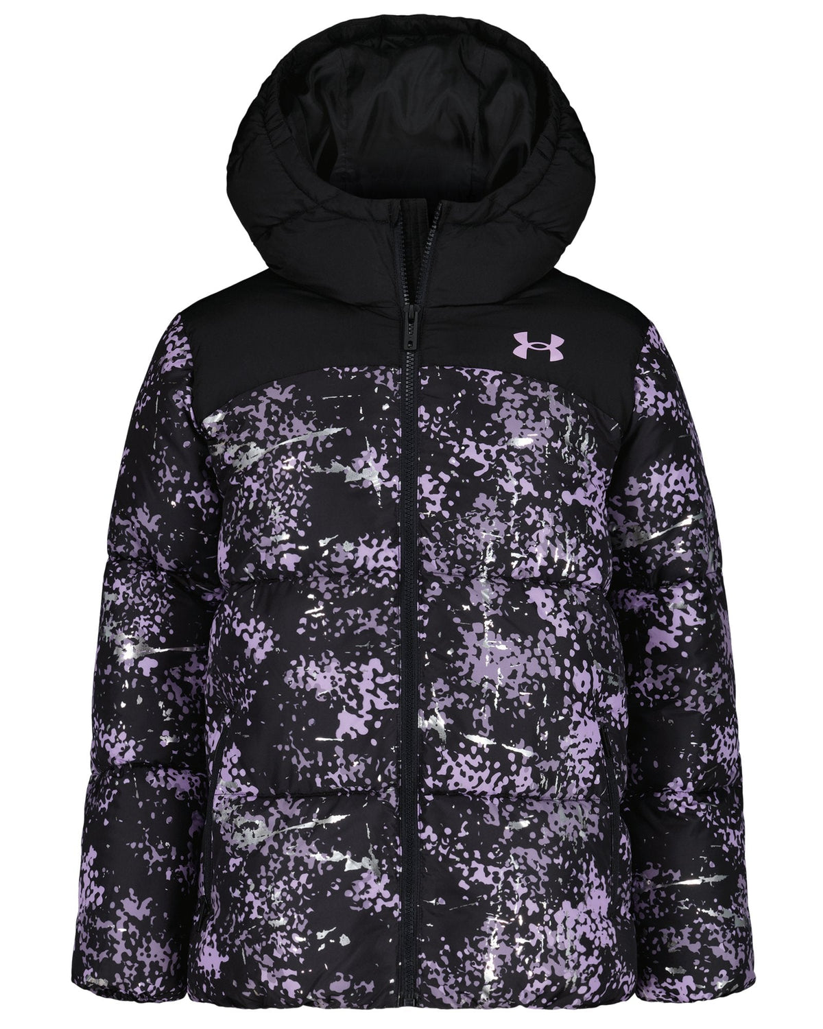 UA Prime Printed Little Girls' Puffer Jacket - Black