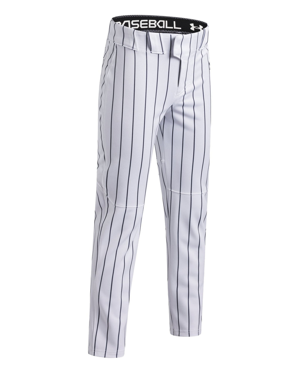 UA Utility Pro Pinstripe Tapered Boys' Baseball Pants - White