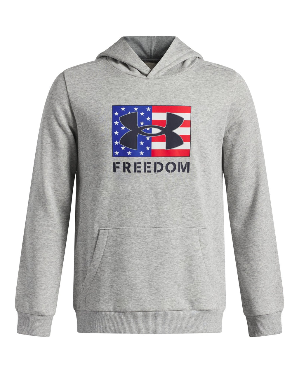UA Freedom Big Flag Logo Boys' Hoodie - Gray