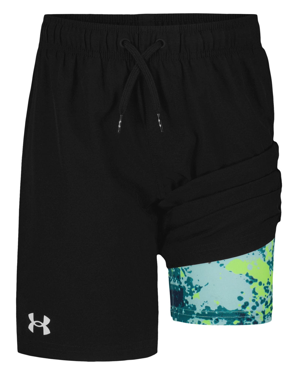 UA Compression Print Boys' Volley Shorts - Black