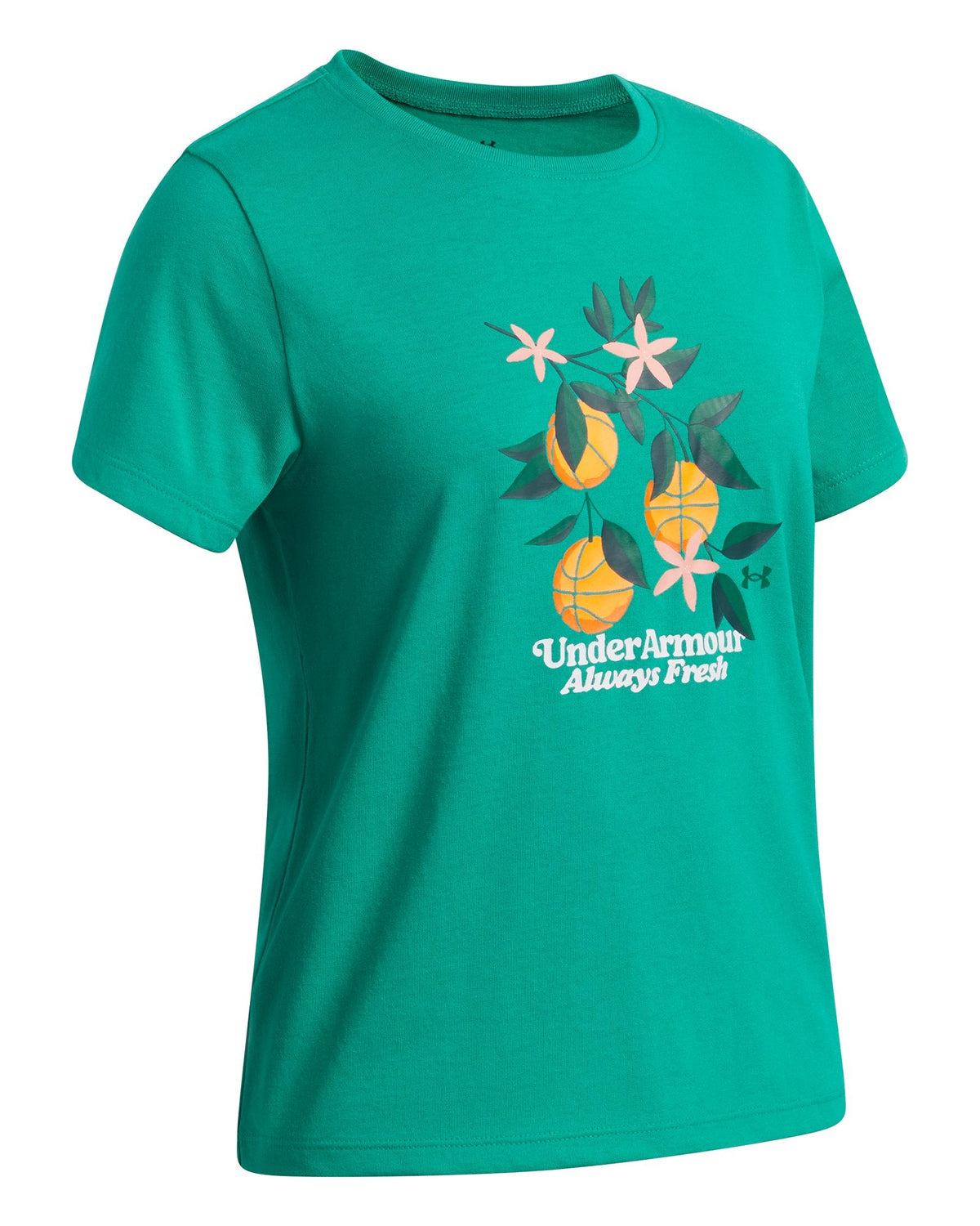 UA Basketball Girls' Short Sleeve - Green