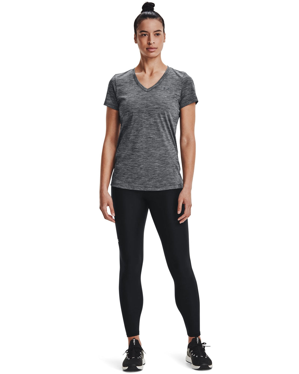 Women's UA Velocity Twist V-Neck Short Sleeve Women's V-Neck Short Sleeve - Black