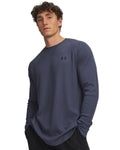 UA Waffle Men's Crew Long Sleeve - Gray
