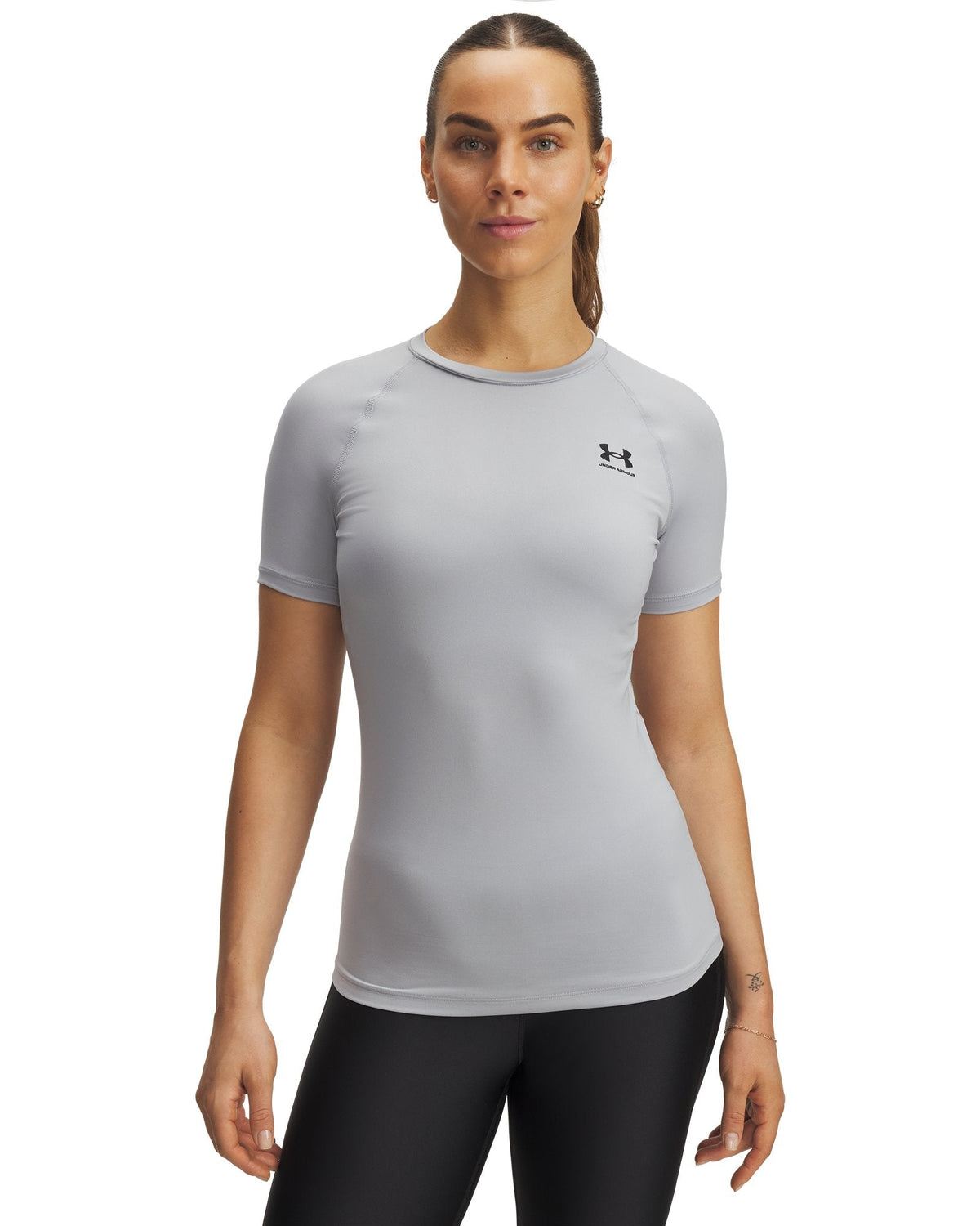 HeatGear® Women's Compression Short Sleeve - Gray