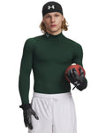 ColdGear® Men's Compression Mock Long Sleeve - Green