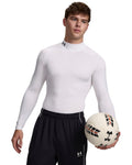 HeatGear® Men's Compression Mock Long Sleeve - White