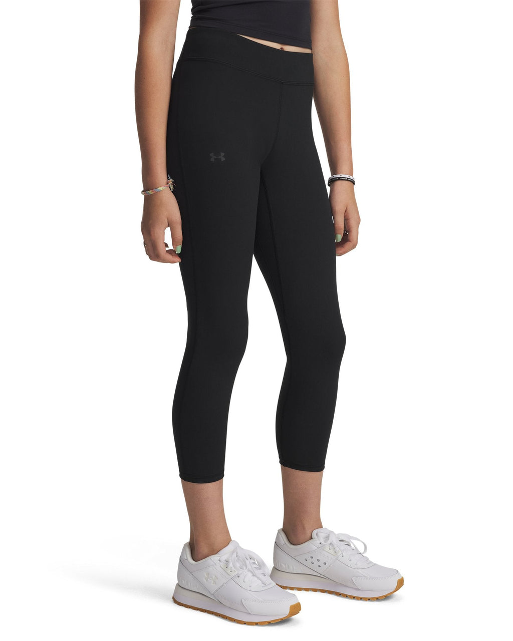 UA Motion Girls' Crop - Black