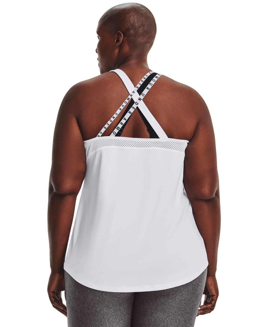 HeatGear® Wordmark Women's Double Strap Tank - White