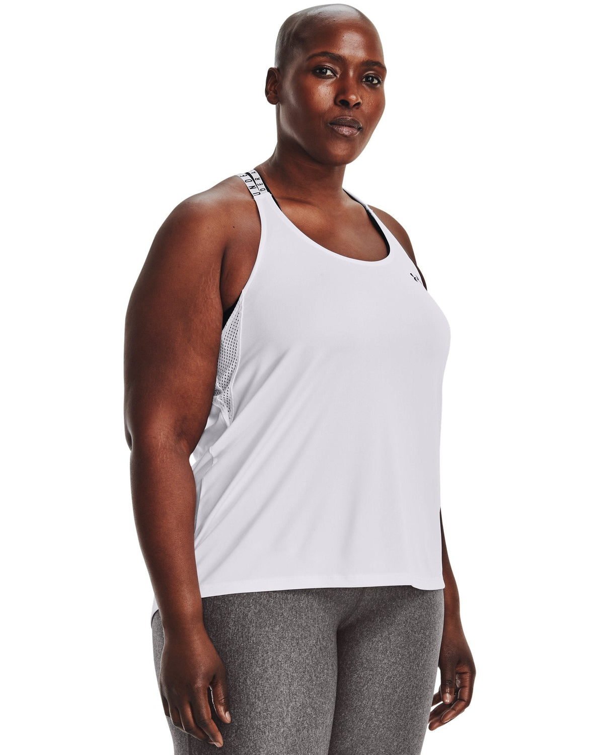 HeatGear® Wordmark Women's Double Strap Tank - White