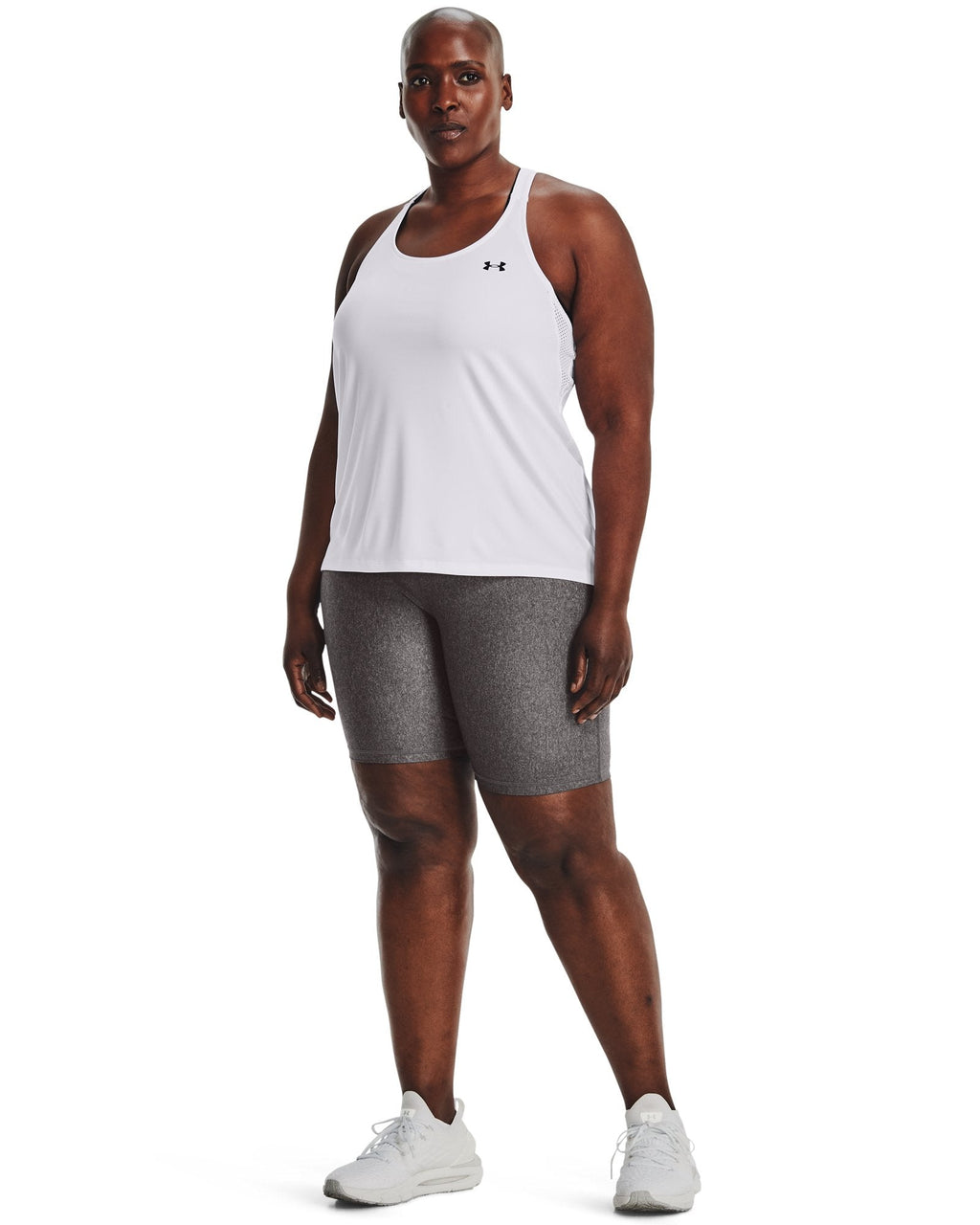HeatGear® Wordmark Women's Double Strap Tank - White