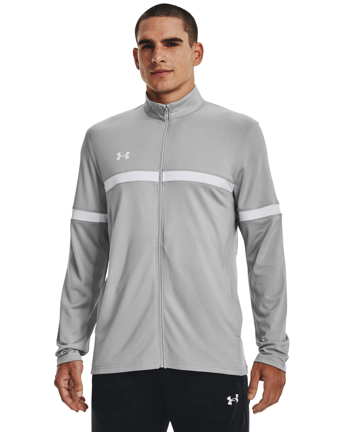 UA Knit Warm Up Team Men's Full-Zip - Gray