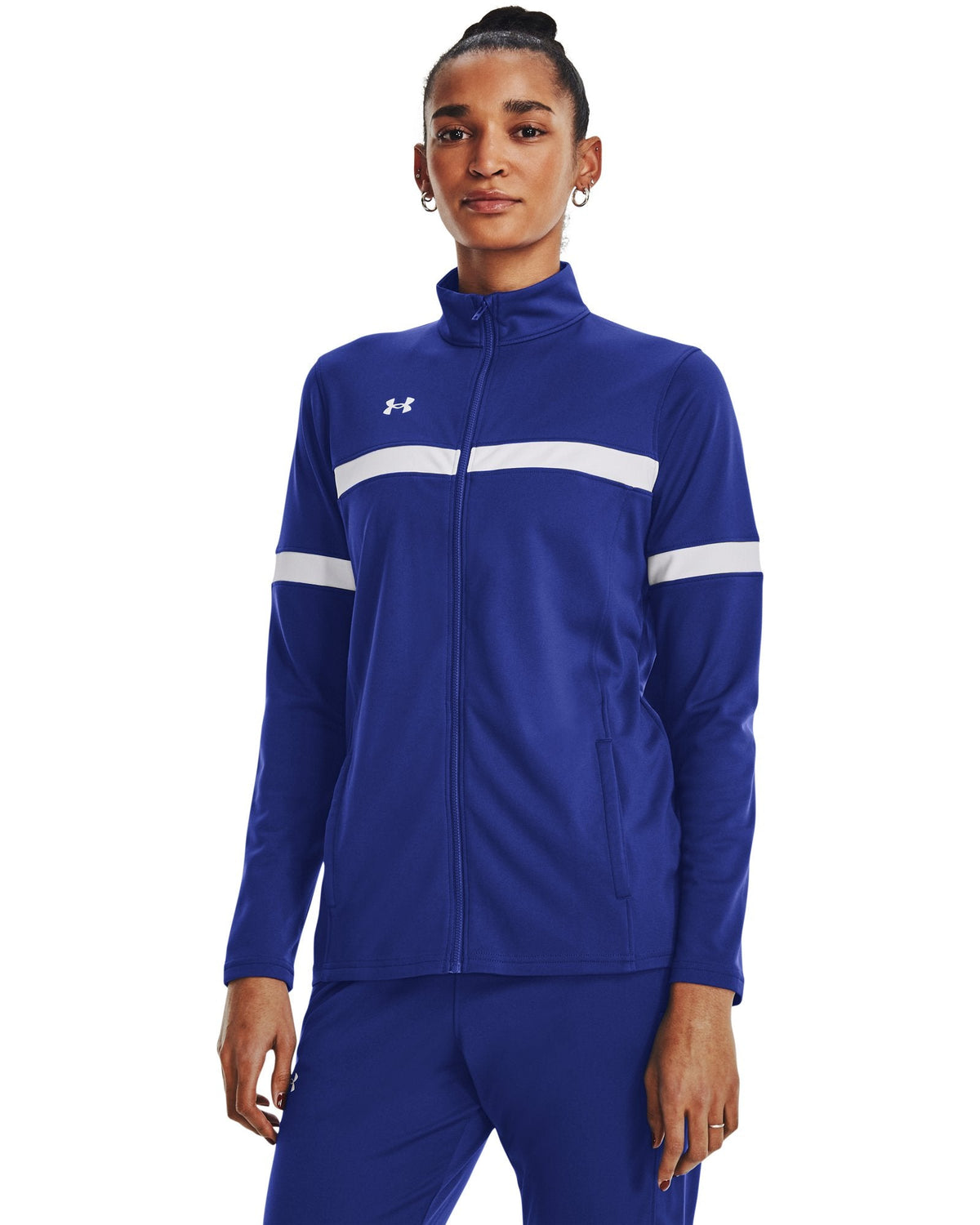 UA Knit Warm Up Team Women's Full-Zip - Blue
