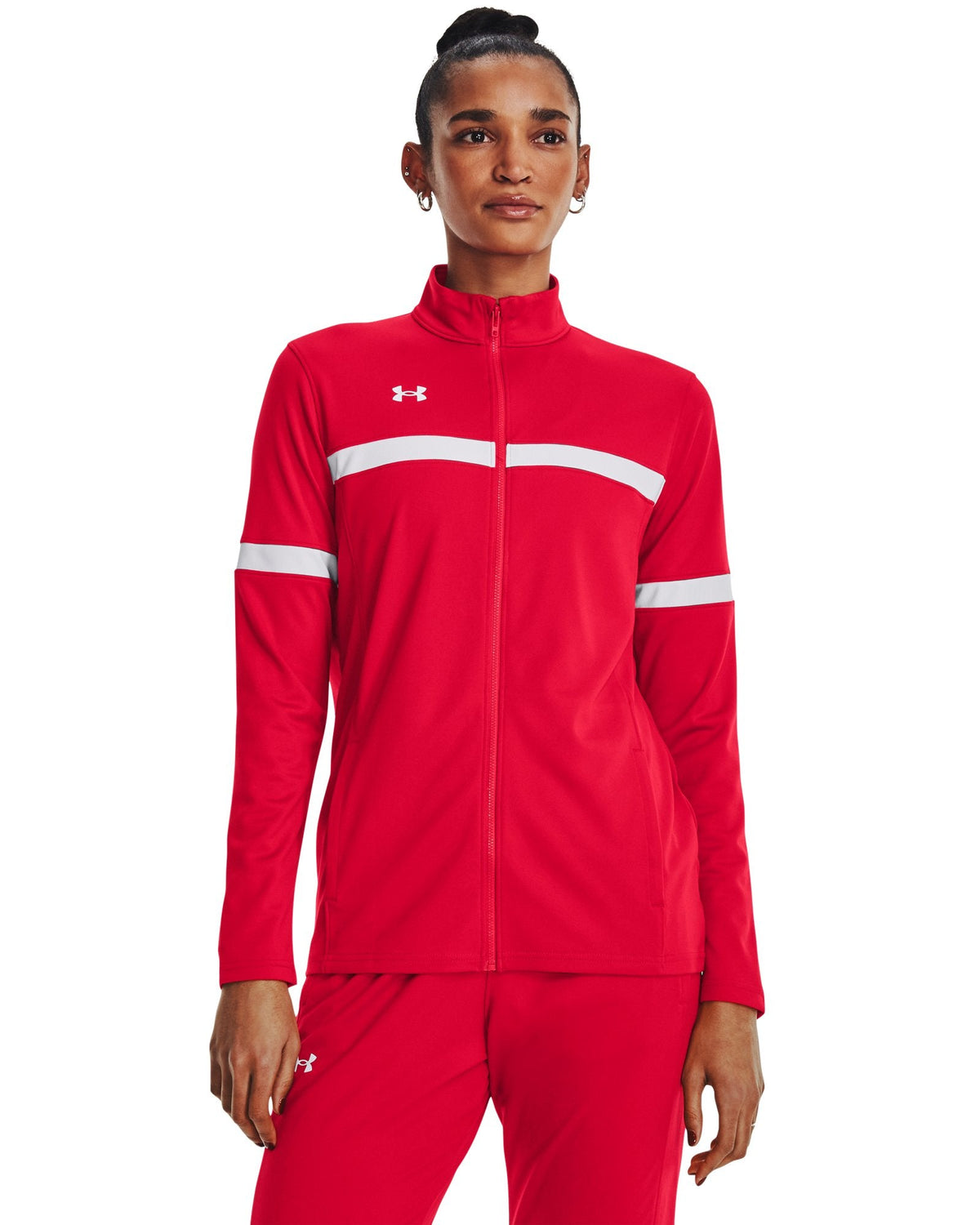 UA Knit Warm Up Team Women's Full-Zip - Red