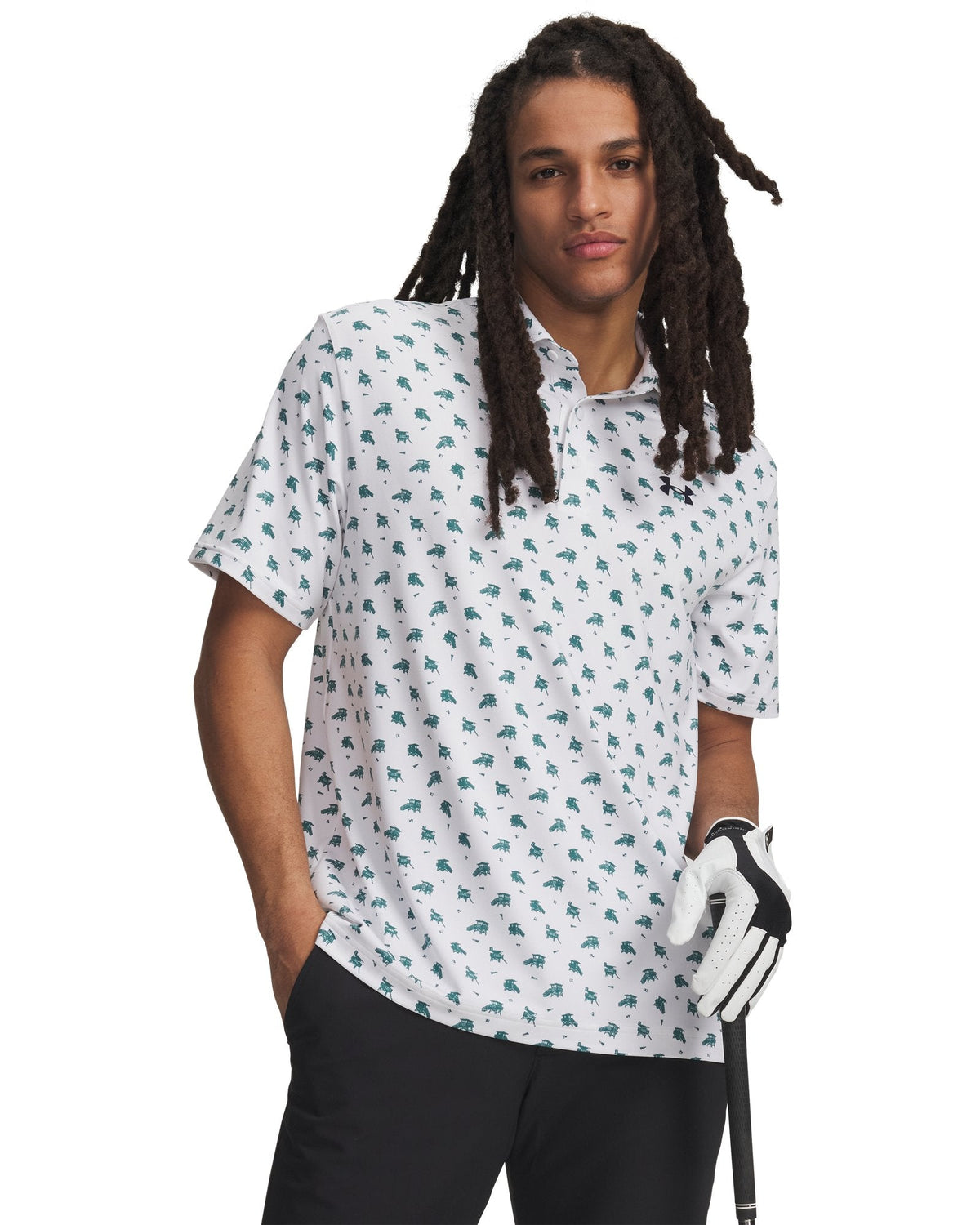 UA Playoff 3.0 Printed Men's Polo - White