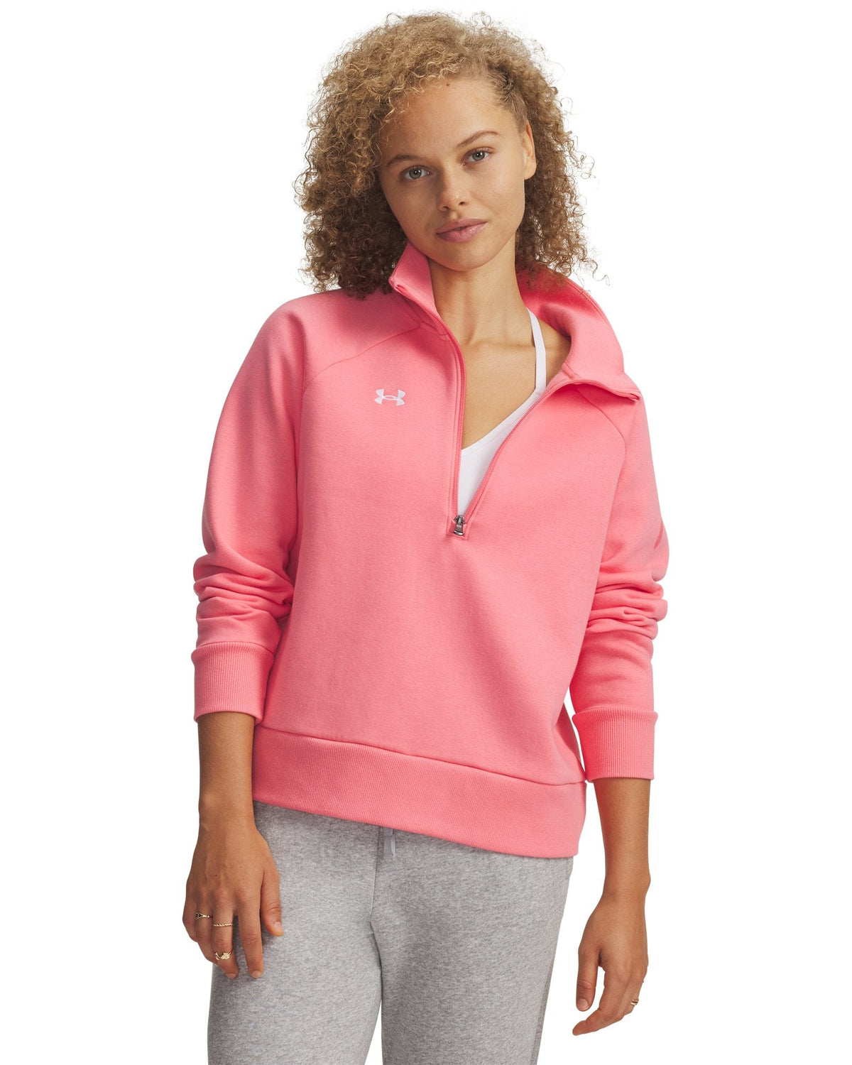 UA Rival Fleece Women's ½ Zip - Pink