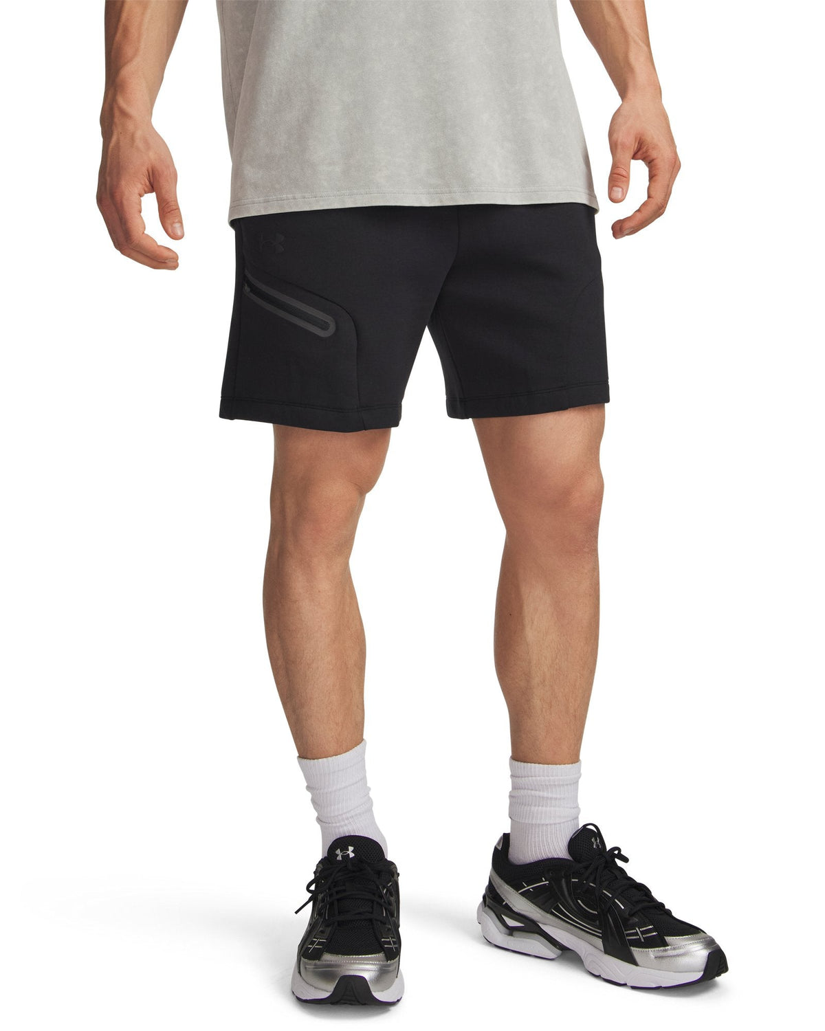 UA Unstoppable Fleece Men's 7" Shorts - Gray