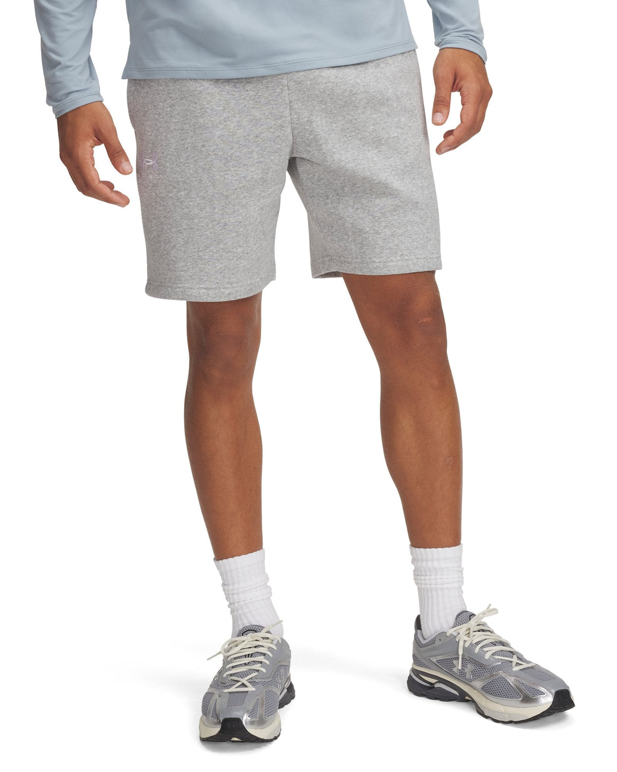UA Icon Fleece Men's 7.75" Shorts - Gray