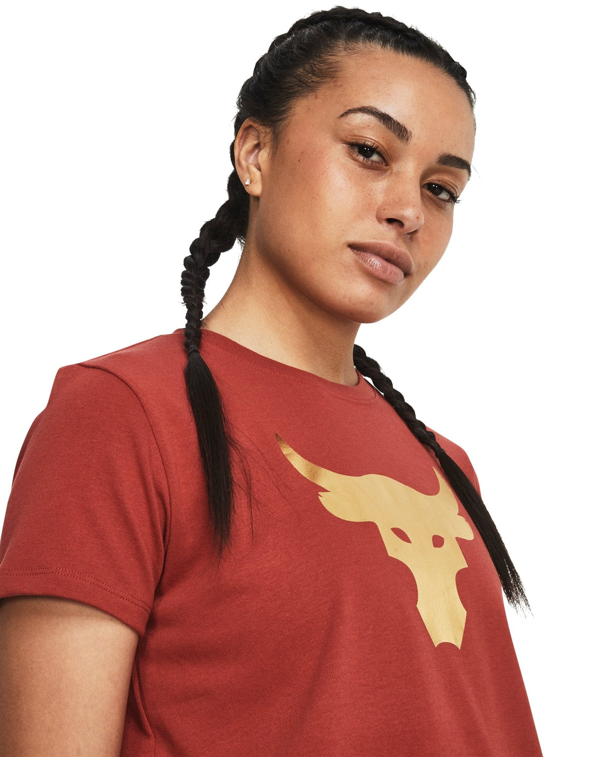 Project Rock Arena Heavyweight Women's Short Sleeve - Red