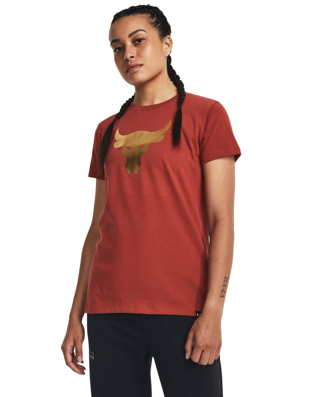 Project Rock Arena Heavyweight Women's Short Sleeve - Red