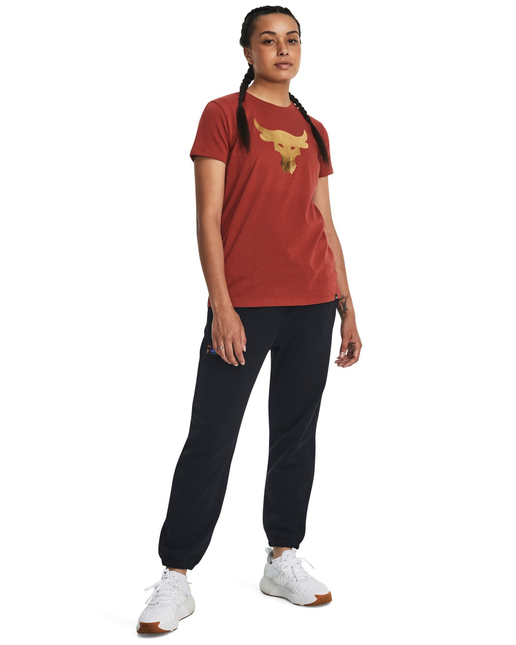 Project Rock Arena Heavyweight Women's Short Sleeve - Red