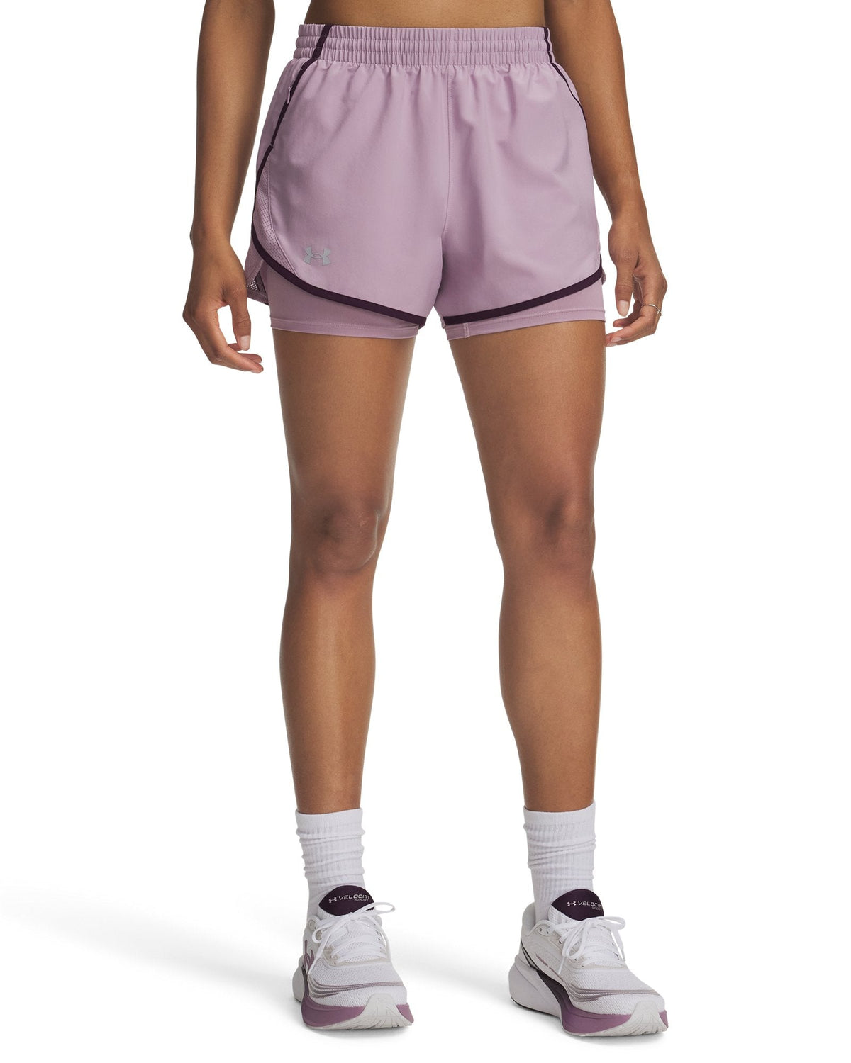 UA Fly-By Women's 2-in-1 Shorts - Pink